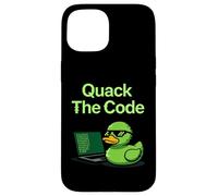 Quack The Code Coder Programación Ciencias de la Computación Carcasa para iPhone 15