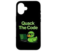 Quack The Code Coder Programación Ciencias de la Computación Carcasa para iPhone 16