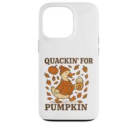 Quackin For Pumpkin, Bonito y Acogedor Pato otoñal Carcasa para iPhone 13 Pro