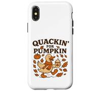 Quackin For Pumpkin, Bonito y Acogedor Pato otoñal Carcasa para iPhone X/XS