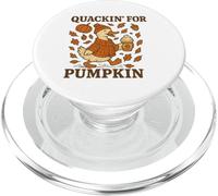 Quackin For Pumpkin, Bonito y Acogedor Pato otoñal PopSockets PopGrip para MagSafe