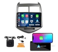 Quad Core 2G+32G Carplay Android Auto Coche Radio Navegación GPS 9" Estéreo Headunit Pad para Chevrolet Aveo 2 Sonic T300 2011-2015 WiFi Pantalla táctil FM BT Cámara de Marcha atrás SWC USB
