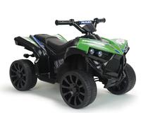 Quad Eléctrico Infantil 6V Verde - Quad Racing para Niños +18 Meses con Marcha Atrás + Luces LED + Sonidos + Pedal Acelerador + Freno Eléctrico - Vehículo Eléctrico Niño Niña - INJUSA