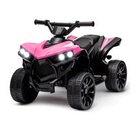 Quad eléctrico para niños - ATV eléctrico con LED, música y bocina - velocidad 1,5 a 3 km/h - coche eléctrico para niños a partir de 3 años - batería recargable