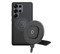 QUAD LOCK Adhesivo para salpicadero/guantera Soporte para teléfono de Coche con Cabezal de Carga Inalámbrica mag V2 y Funda mag para Galaxy S25 Ultra
