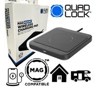 Quad Lock Mag Monte sin Hilos Móvil Lade Station Office / Home USB Aluminio Blk