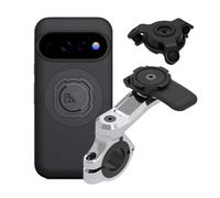 Quad Lock Soporte de Teléfono para Manillar de Moto Pro Cromado con Amortiguador de Vibraciones y Funda mag para Pixel 11 Pro