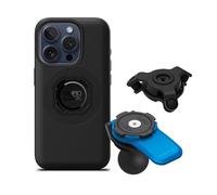 QUAD LOCK Soporte de Teléfono para Motocicleta con Adaptador de Bola de 1" y Amortiguador de Vibraciones con Funda mag para iPhone 15 Pro