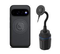Quad Lock - Soporte de teléfono para portavasos con Funda mag Pixel 11 Pro y Cabezal de Carga inalámbrico mag (V2)