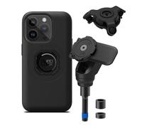 QUAD LOCK Soporte de Teléfono para Tornillo de Abrazadera de Manillar de Moto Pro con Amortiguador de Vibraciones y Funda mag para iPhone 14 Pro