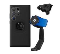 Quad Lock Soporte de Teléfono para Tubo de Espejo de Moto con Amortiguador de Vibraciones y Funda mag para Galaxy S24 Ultra