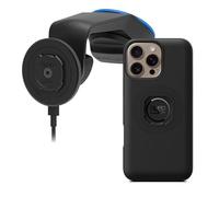 QUAD LOCK Soporte de Ventosa para Teléfono de Coche para Parabrisas/Salpicadero con Cabezal de Carga Inalámbrica mag V2 y Funda mag para iPhone 16 Pro MAX