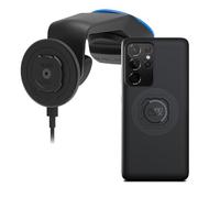 QUAD LOCK Soporte de Ventosa para Teléfono de Coche para Parabrisas/Salpicadero con Cabezal de Carga Inalámbrica mag V2 y Funda mag para Galaxy S21 Ultra