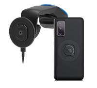 QUAD LOCK Soporte de Ventosa para Teléfono de Coche para Parabrisas/Salpicadero con Cabezal de Carga Inalámbrica mag V2 y Funda mag para Galaxy S20 FE