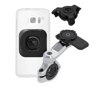 QUAD LOCK Soporte móvil Moto Pro Cromado para Manillar con Amortiguador de Vibraciones y Adaptador Universal mag