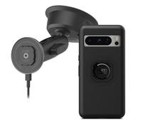 Quad Lock - Soporte para teléfono de coche con ventosa resistente con carcasa MAG y cabezal de carga inalámbrico MAG para Google Pixel 8 Pro