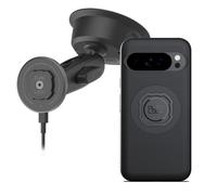 Quad Lock - Soporte para teléfono de coche con ventosa resistente con carcasa MAG y cabezal de carga inalámbrico MAG para Google Pixel 10 Pro XL