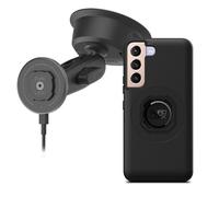 Quad Lock - Soporte para teléfono de coche con ventosa resistente con carcasa MAG y cabezal de carga inalámbrico MAG para Galaxy S22