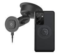 Quad Lock - Soporte para teléfono de coche con ventosa resistente con carcasa MAG y cabezal de carga inalámbrico MAG para Galaxy S21 Ultra