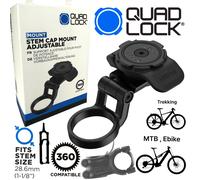 Soporte de montaje ajustable para tapón de potencia de bicicleta Quad Lock TU