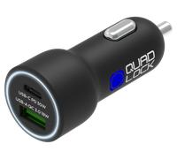 Quad Lock USB (C+A) cargador de doble encendedor de cigarrillos de 48W