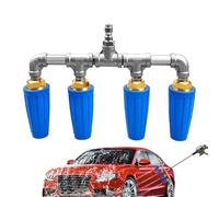 Quad Pressure Washer Nozzle - Rust Resistant Ergonomic Water Sprayer, Quick Connect Hose Spray | High Pressure Garden Hose Nozzle For Car Washing, Patio Cleaning, Gardening & Outdoor Yard