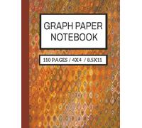 Quad Ruled Notebook 4x4 Grid - 8.5” x 11”, 110 Pages | Vibrant Orange Graph Paper Notebook for Math, Design & Everyday Planning: Bright, Energetic ... Drawings, Calculations & Creative Projects