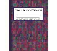 Quad Ruled Notebook 8.5” x 11” - 4x4 Grid, 110 Pages | Elegant Mosaic Graph Paper Composition Book for Art, Design & Technical Notes: Vibrant and ... for Sketching, Graphing & Idea Development