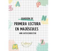 Quadern de primera lectura en majúscules, amb autocorrector