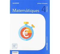 QUADERN MATEMATIQUES 4 PRIMARIA 1 TRIM SABER FER AMB TU - 9788491315780