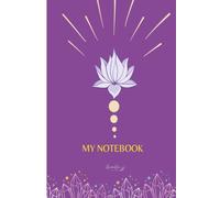 QuaderNini Lotus Flower - Quaderno A5 a Righe per Appunti, Diario e Scrittura Creativa: Notebook - Quaderno con Copertina Morbida, 80 Pagine a Righe - Fiore di Loto Viola