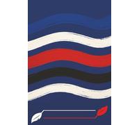 Quaderno 6x9 a Righe - Copertina Blu Bianco Rosso Nero | 110 Pagine | Taccuino Versatile per Scuola, Ufficio, Appunti: Notebook 6x9 | Design Sobrio ed Elegante | Carta Bianca di Qualità