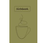 QUADERNO A QUADERNI 100 PAGINE PER STUDENTI | 6x9 POLLICI | 12,24 X 22,86 cm | COLOR ORO| DISEGNO TAZZA DI CAFFE' (I love caffè)