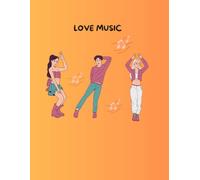 QUADERNO A QUADRETTI 10 MM LOVE MUSIC: QUADERNO A QUADRETTI 10 MM PER AMANTI DELLA MUSICA, ADATTO ALLA SCUOLA PRIMARIA, ELEMENTARE.