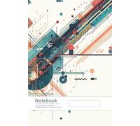 Quaderno a quadretti 5mm | Taccuino | Grid Notebook 6x9 in | 200 pagine - Carta bianca 90gr. - Pattern Abstract 4C | Made in Italy |: Professionale, ... Scuola, Ufficio, Lavoro e Progetti Creativi