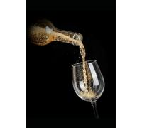 Quaderno a quadretti bottiglia e calice con stelle: 100 pagine a quadretti da 5 mm formato A4