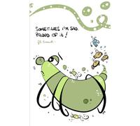 Quaderno a quadretti “GLI EUCARIOTI” - Illustrazione originale SOMETIMES I’M SAD, PROUD OF IT + retro verde: Creature marine & microbi simpatici - Frasi inclusive e motivazionali - A5, 100 pagine