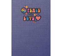 Quaderno a quadretti - Peace and Love Big Stancil BG Blue 001