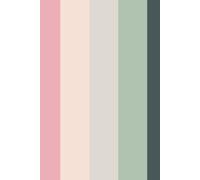 Quaderno a Righe 6x9” | Copertina Rigida - 100 Pagine | Palette colori Rosa & Verde Neutro: Notebook elegante dai toni naturali - Per scrivere, organizzare, annotare con stile e calma
