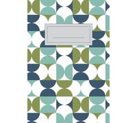 Quaderno a Righe: design Geometrico blu: Quaderno A5 (6x9 pollici simile A5) con 120 facciate e 60 pagine a righe | Copertina con grafica moderna e ... università (Appunti di Stile - Le Collezioni)