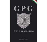 Quaderno a Righi "GPG" tascabile per Guardia Particolare Giurata 13 x 20 cm, color Argento: Taccuino professionale per operatori di sicurezza, GPG - ... per prendere appunti durante il servizio