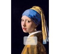 Quaderno A5 di Musica Pentagrammato: Johannes Vermeer, Ragazza col turbante | Arte in copertina | Con 8 righi per pagina per scrivere, prendere ... Music Notebook | 110 pagine | Formato A5