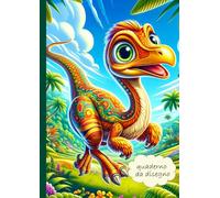 Quaderno da Disegno copertina Dinosauro Gallimimus : Blocco da Disegno per Bambini - A4 - 120 Pagine Bianche - Album da Disegno: Perfetto per ... a disegni, schizzi e attività artistiche