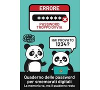 Quaderno delle password per smemorati digitali: La memoria va, ma il quaderno resta. Errore: password troppo ovvia. Hai provato 1234?