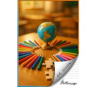 Quaderno di ED. CIVICA A4 - Scuola Secondaria di Primo Grado - 100 pagine a RIGHE senza margine - Copertina dedicata alla materia - Carta bianca 90 g/m² - Pentharmonique