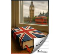 Quaderno di INGLESE A4 - Scuola Secondaria di Primo Grado - 100 pagine a RIGHE senza margine - Copertina dedicata alla materia - Carta bianca 90 g/m² - Pentharmonique