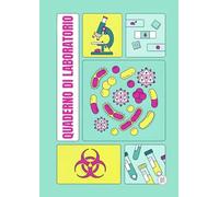 Quaderno di Laboratorio Lab Girl - PRO Series | Biohazard Cute: A4 - 155 pagine numerate. Diario strutturato per esperimenti scientifici con indice, ... esperimento e template piastre multiwell.