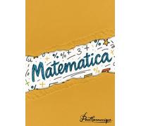 Quaderno di MATEMATICA A4 - Scuola Secondaria di Primo Grado - 40 pagine a QUADRETTI 4mm senza margine - Copertina dedicata alla materia