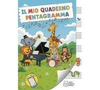 Quaderno di Musica Pentagrammato per Bambini: 130 pagine A4 con 6 pentagrammi grandi per pagina - Con Giochi Musicali Online per imparare e divertirsi con le note