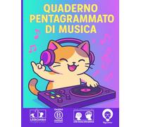 Quaderno di Musica per Bambini tipo A4: 6 Pentagrammi Grandi a Pagina,100+ Pagine • Scuola Materna e Primaria • Righe Larghe, Facile da Usare: ... ICE® - Infinite Child Evolution)